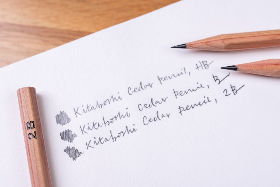 Kitaboshi Cedar Pencils, B, Set of 12
