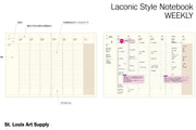Laconic Style Notebook: Weekly