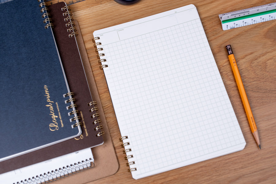 Logical Prime Split-Ring Notebook, Charcoal/Graph