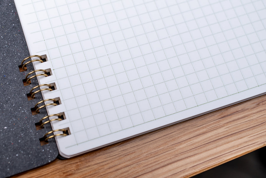 Logical Prime Split-Ring Notebook, Charcoal/Graph