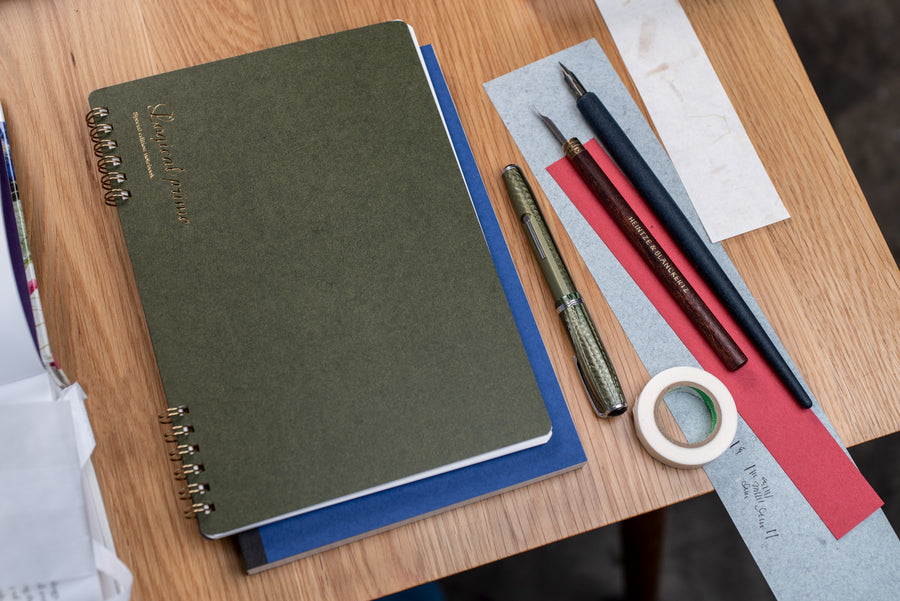 Logical Prime Split-Ring Notebook, Green/Ruled