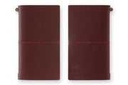 Traveler's Notebook Starter Set, Regular Size, Limited Edition Red Leather