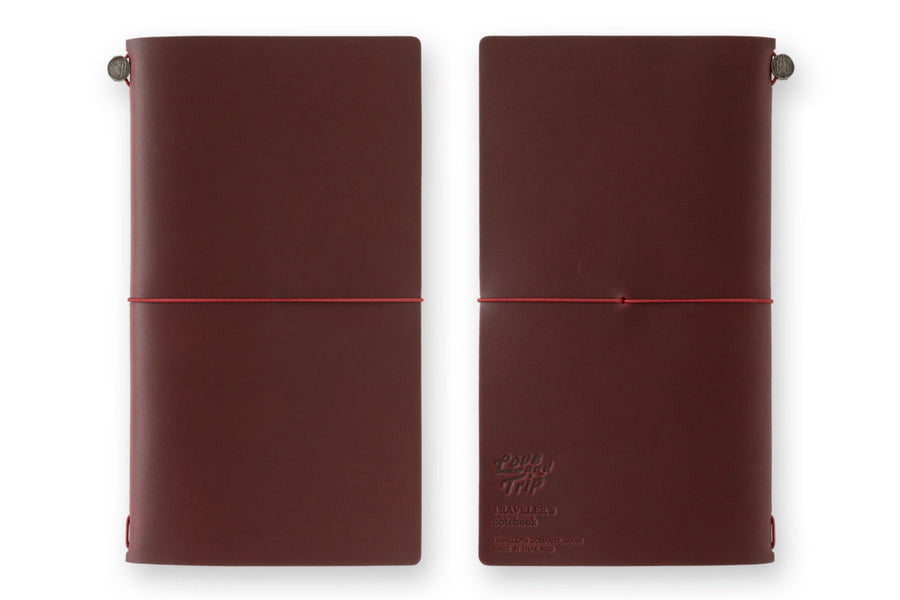 Traveler's Notebook Starter Set, Regular Size, Limited Edition Red Leather