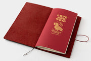 Traveler's Notebook Starter Set, Regular Size, Limited Edition Red Leather