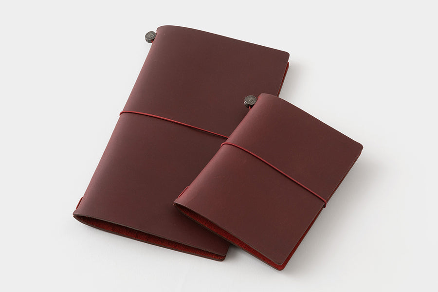 Traveler's Notebook Starter Set, Regular Size, Limited Edition Red Leather