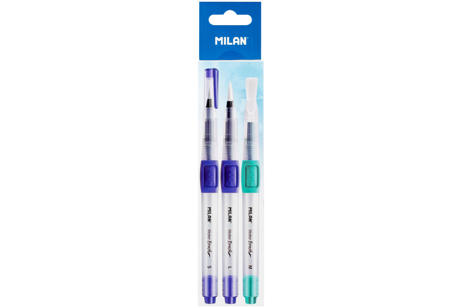 Push-Button Water Brushes, Set of 3