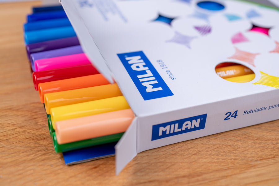Milan 610 Fine-Tip Markers, Set of 24