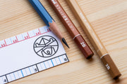 Uni Halftone Pencils, 2B, Box of 12 (Muted Colors)