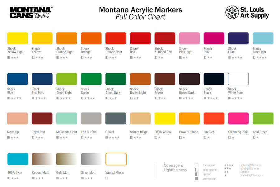 Montana Acrylic Paint Markers, Special Set of 12