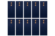 Button-and-String Letter Envelopes, Navy, Set of 10