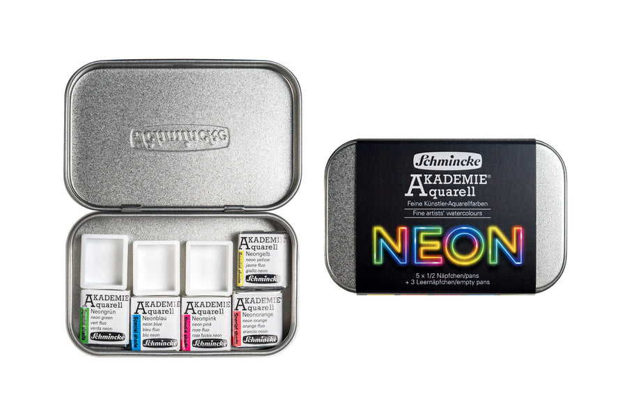 Akademie Aquarell, Neon Colors Half-Pan Set (2025)