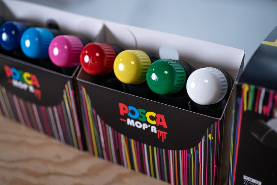 Uni POSCA MOP'R Paint Marker (PCM-22), Full Set of 8