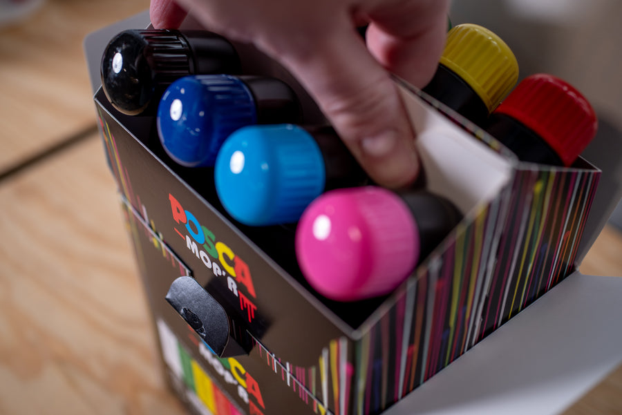 Uni POSCA MOP'R Paint Marker (PCM-22), Full Set of 8