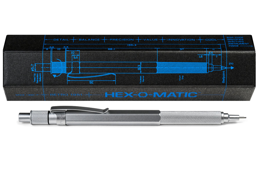 Hex-O-Matic Mechanical Pencil, Silver