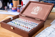 Horadam Watercolors, Wood Box of 24 Tubes with Palette