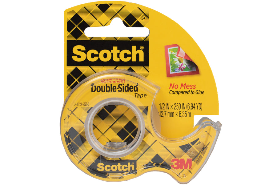 Double-Sided Tape, 1/2" x 250"