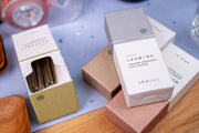 Half-Size Japanese Incense with Brass Base, Bergamot