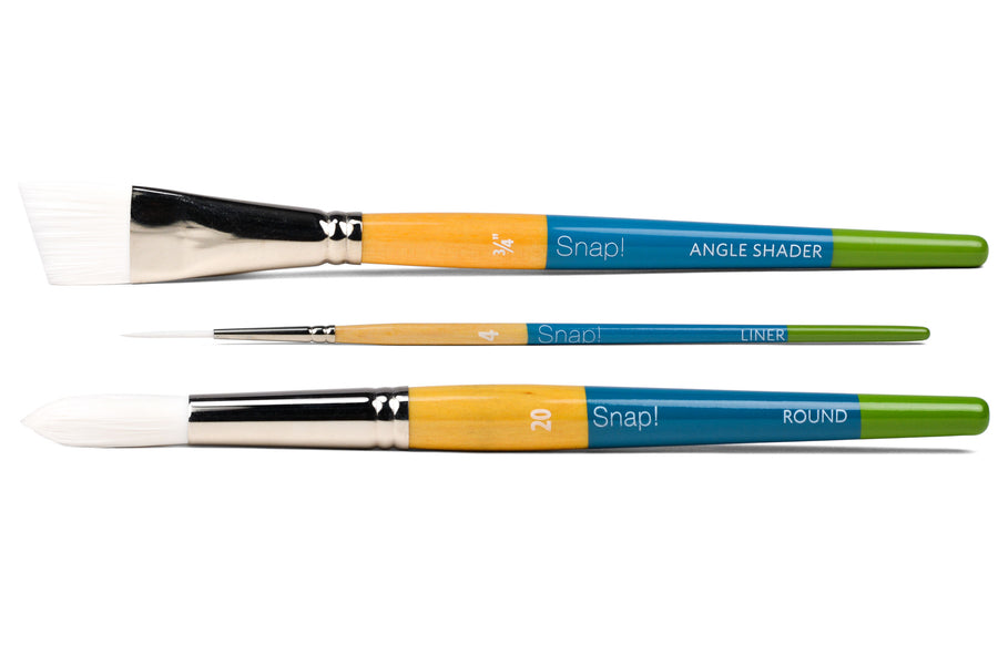 Snap Acrylic Brushes, Short Handle (Series 9850)