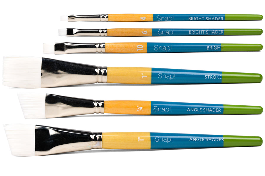 Snap Acrylic Brushes, Short Handle (Series 9850)