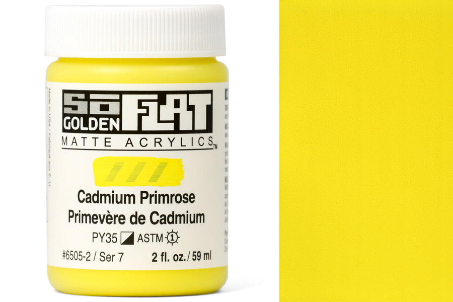 Golden SoFlat Matte Acrylics, Cadmium Yellow Primrose