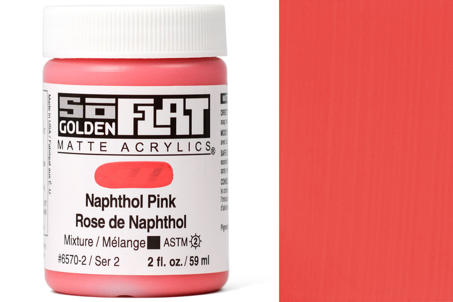 Golden SoFlat Matte Acrylics, Naphthol Pink