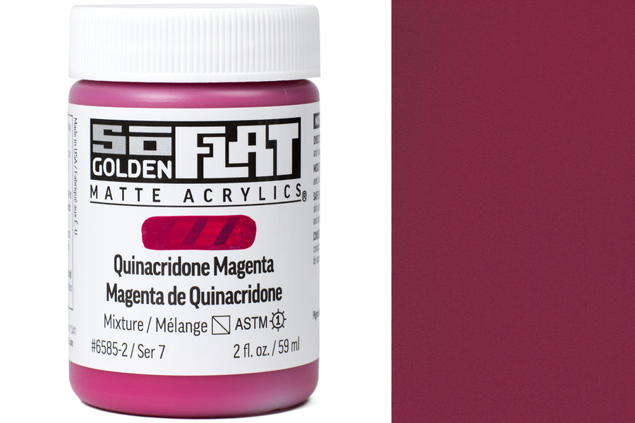 Golden SoFlat Matte Acrylics, Quinacridone Magenta