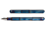 Supra Fountain Pen, Fireblue Steel