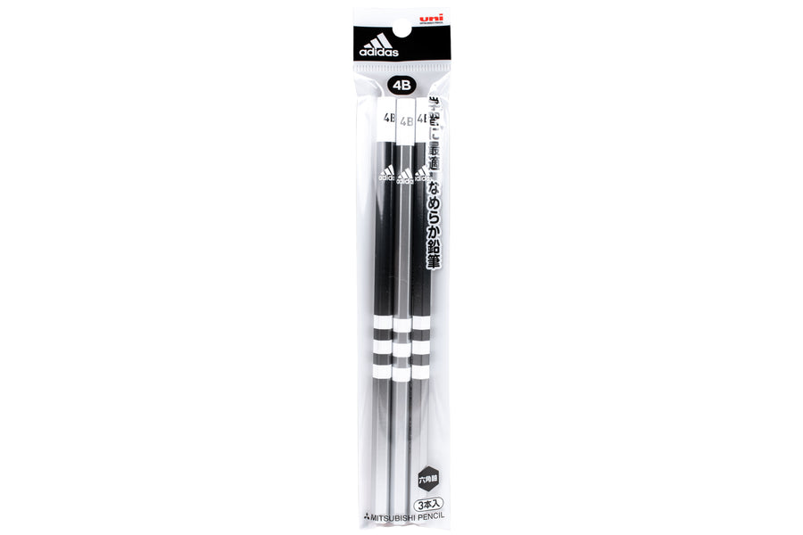 Mitsubishi ⨉ Adidas Pencils, 4B, Set of 3
