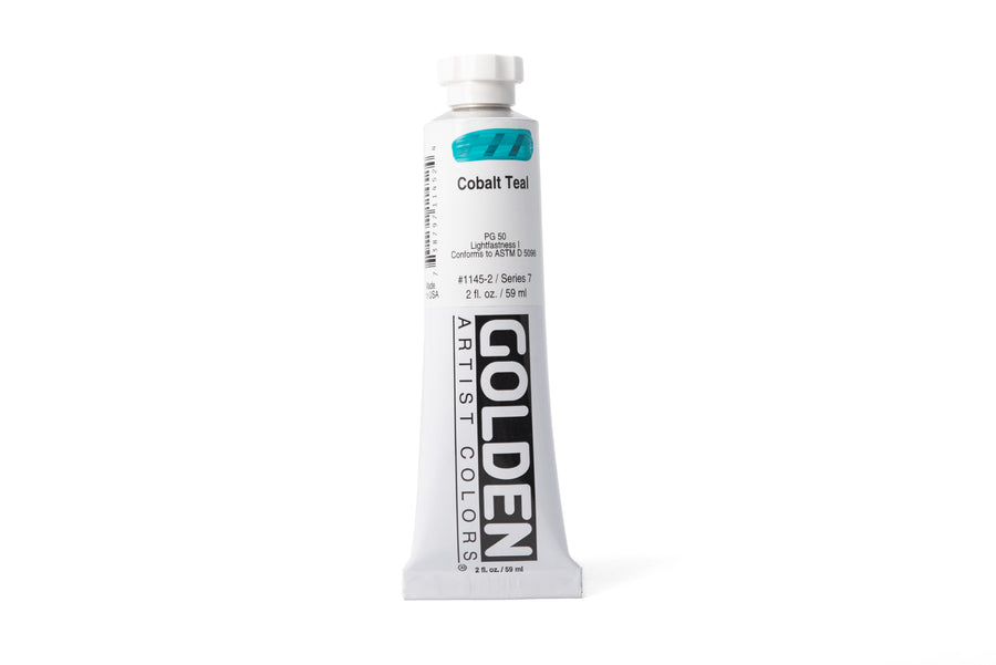 Golden Heavy Body Acrylics, Cobalt Teal, 2 oz. Tube