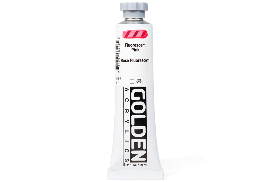 Golden Heavy Body Acrylics, Fluorescent Pink, 2 oz. Tube