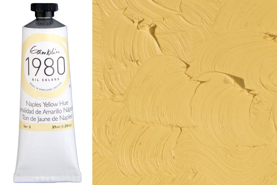 Gamblin 1980 Oil Colors, 37 mL, Naples Yellow Hue