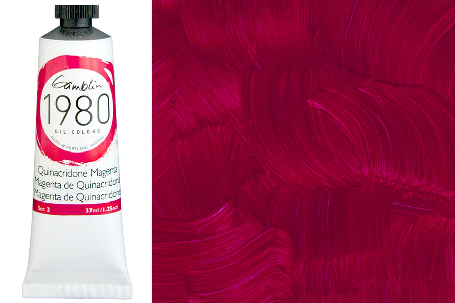 Gamblin 1980 Oil Colors, 37 mL, Quinacridone Magenta