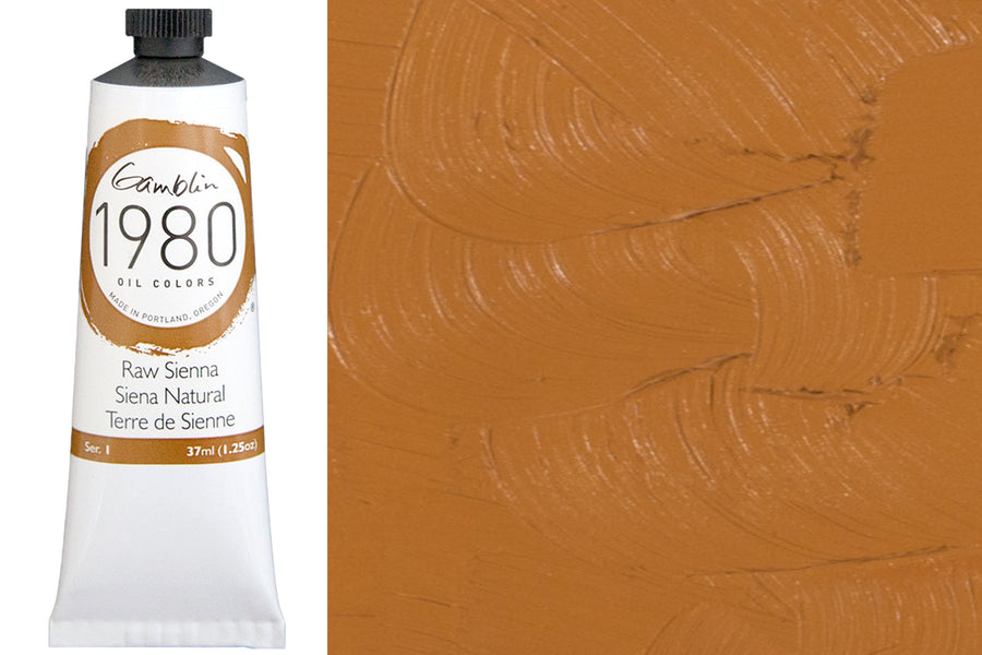 Gamblin 1980 Oil Colors, Raw Sienna