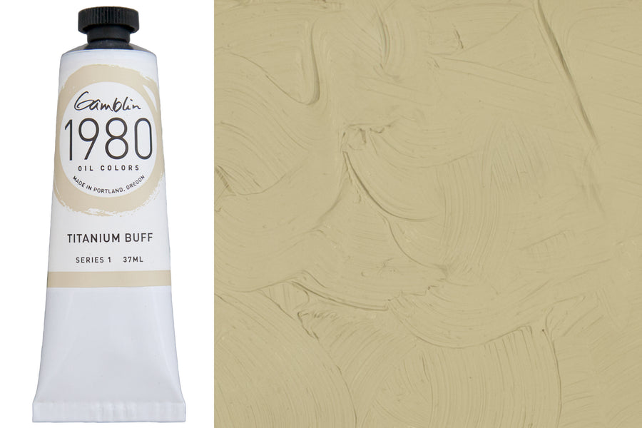 Gamblin 1980 Oil Colors, 37 mL, Titanium Buff