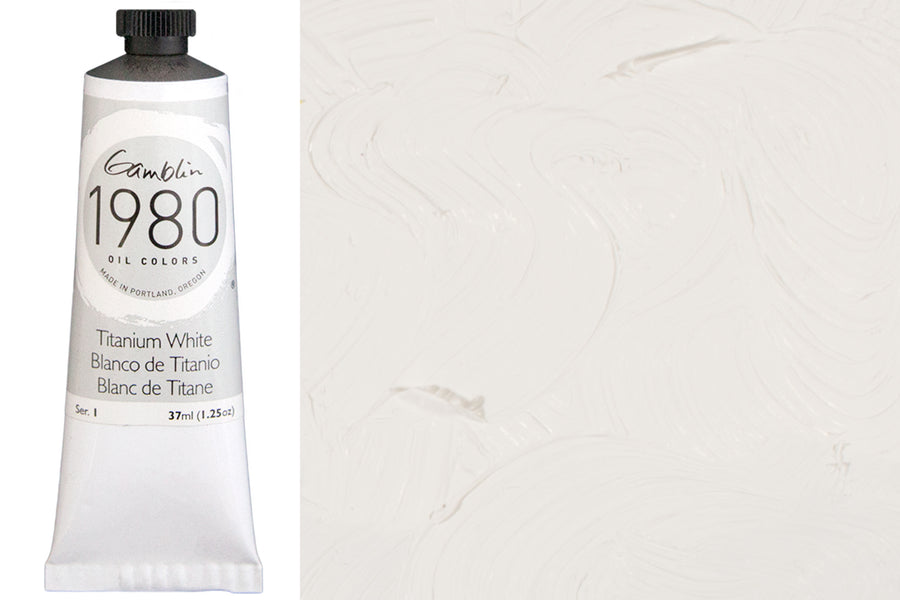 Gamblin 1980 Oil Colors, 37 mL, Titanium White