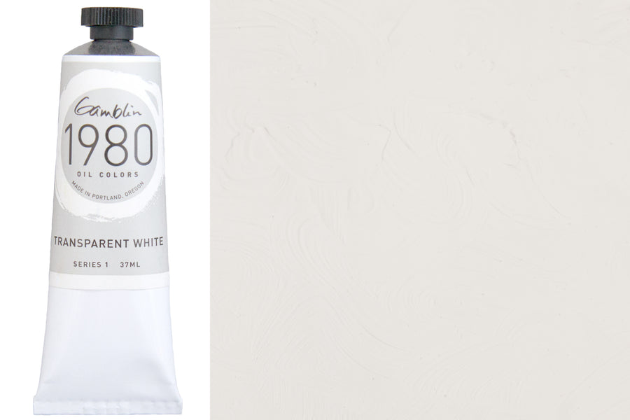 Gamblin 1980 Oil Colors, 37 mL, Transparent White