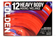 Golden Heavy Body Acrylics, Mixing Set of 12