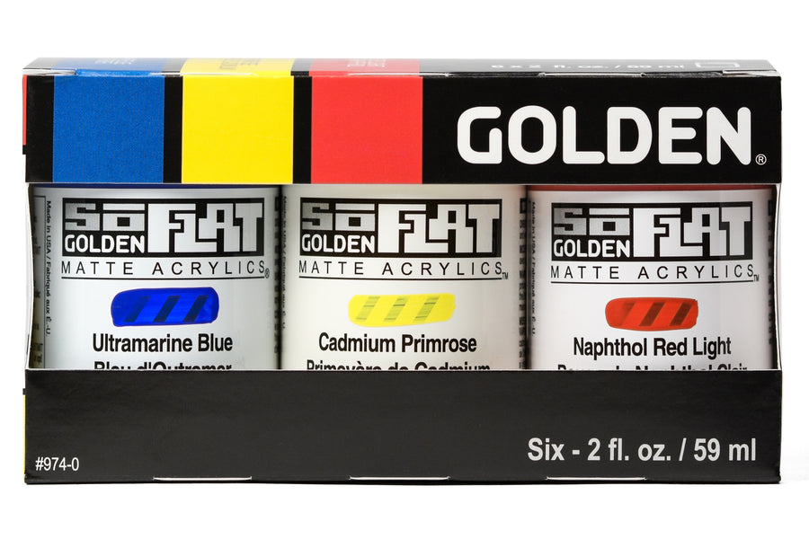 Golden SoFlat Matte Acrylics, Pop Set of 6