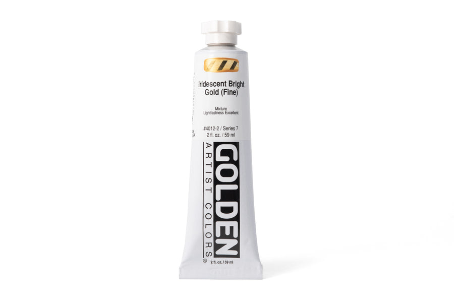 Golden Heavy Body Acrylics, Iridescent Bright Gold (Fine), 2 oz. Tube