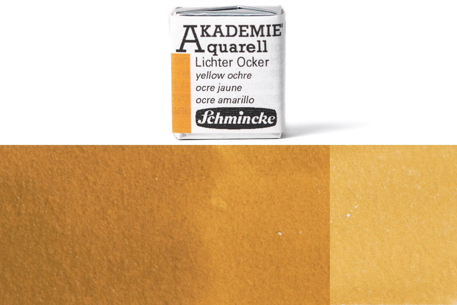 Schmincke - Akademie Watercolor Half Pan, #660 Yellow Ochre - St. Louis Art Supply