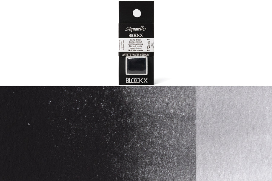Blockx - Blockx Watercolor Half Pan, #172 Lamp Black - St. Louis Art Supply