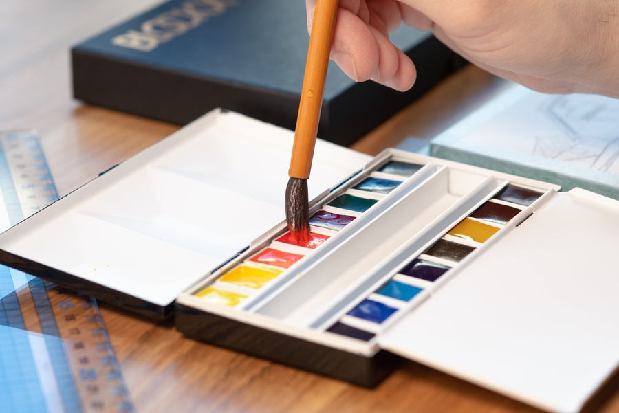 Blockx - Blockx Watercolor Half Pan, #224 Transparent Mars Red - St. Louis Art Supply