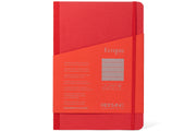Ecoqua Plus Clothbound Notebook, A5 Lined, Red