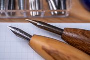 Bullet Pen Holder, Aged Oak, with Leonardt #30 Nib