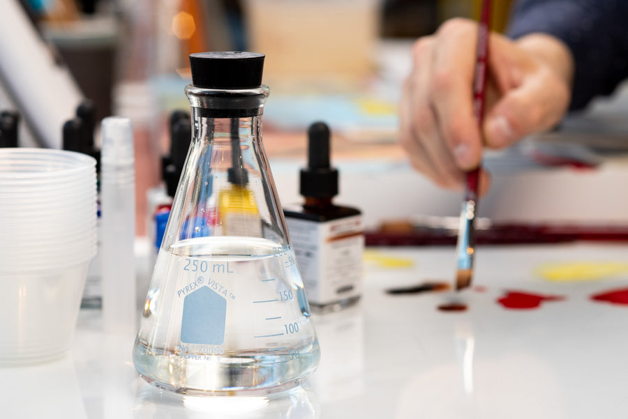 Pyrex - Pyrex Vista Erlenmeyer Flask with Stopper, 250 mL - St. Louis Art Supply
