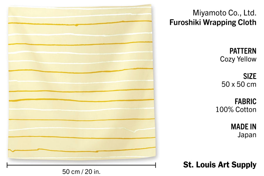 Miyamoto Co. - Furoshiki Wrapping Cloth, Small, Cozy Yellow - St. Louis Art Supply