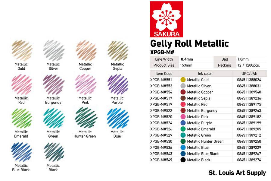 Gelly Roll Metallic Gel Pens