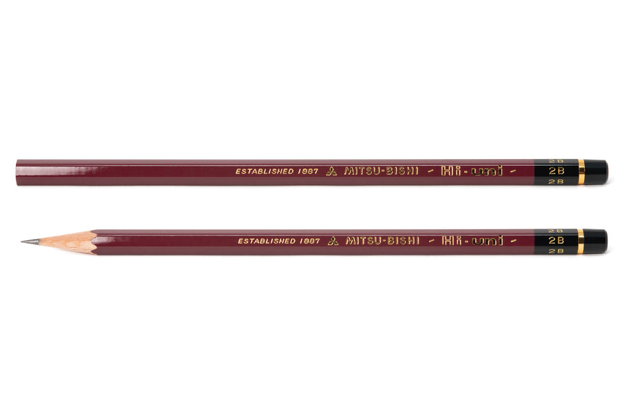 Mitsubishi Pencil Co. - Hi-Uni Pencil, 2B, Set of 12 - St. Louis Art Supply