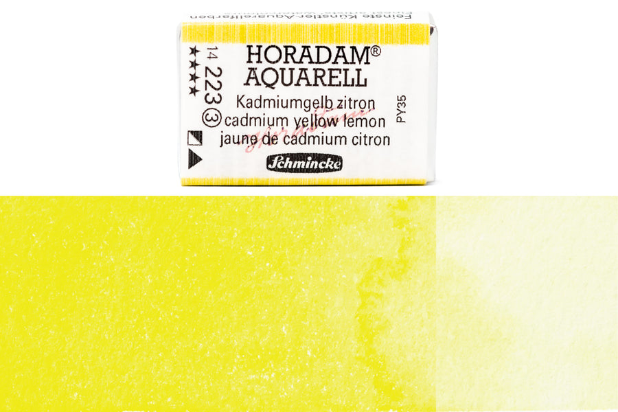 Schmincke - Horadam Watercolor Full Pan, #223 Cadmium Yellow Lemon - St. Louis Art Supply