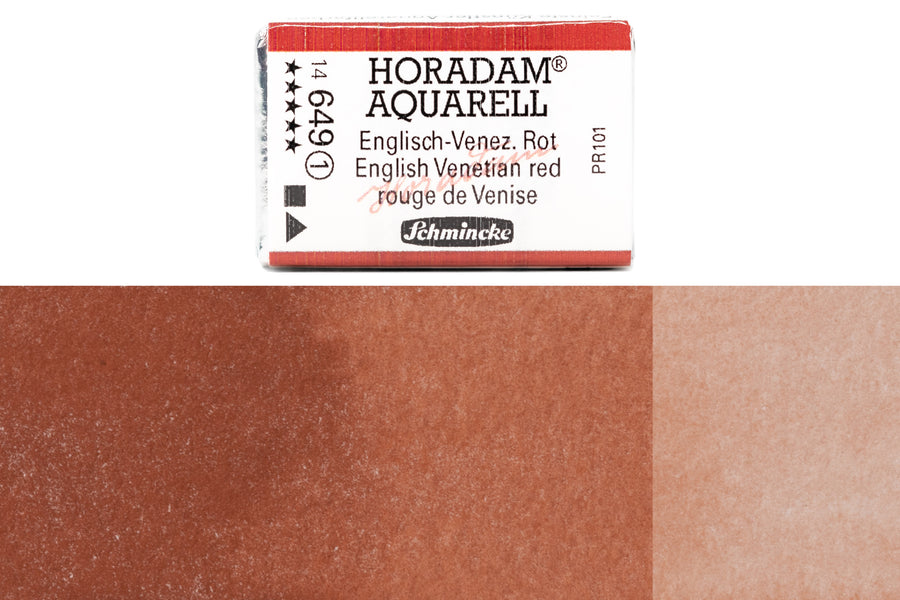 Schmincke - Horadam Watercolor Full Pan, #649 English Venetian Red - St. Louis Art Supply